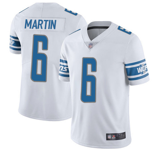 Detroit Lions Limited White Men Sam Martin Road Jersey NFL Football #6 Vapor Untouchable